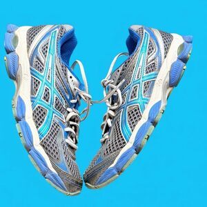 ASICS Blue & Gray IGS Athletic Shoes
